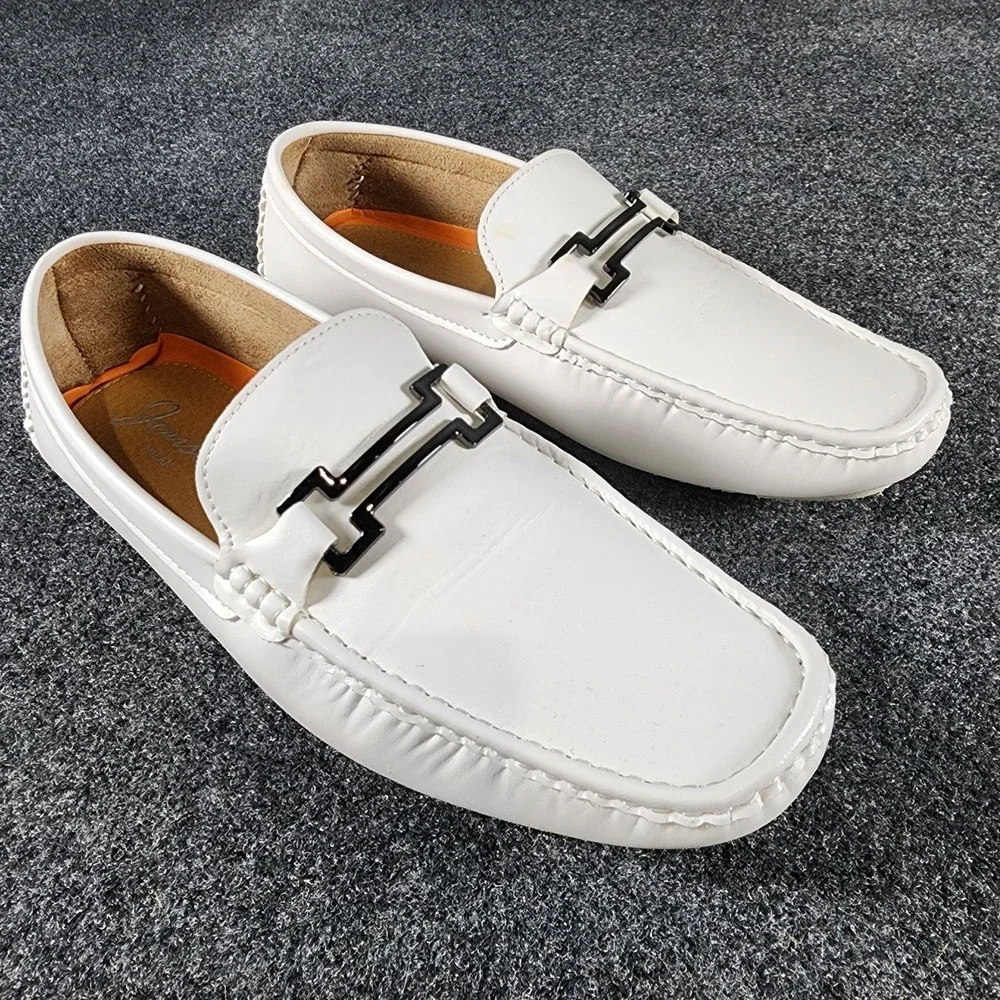 Jousen Milan‎ Bit Loafers White Men's Size 11.5